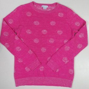 Liz Claiborne Pink w/ White Polka Dots Sweater